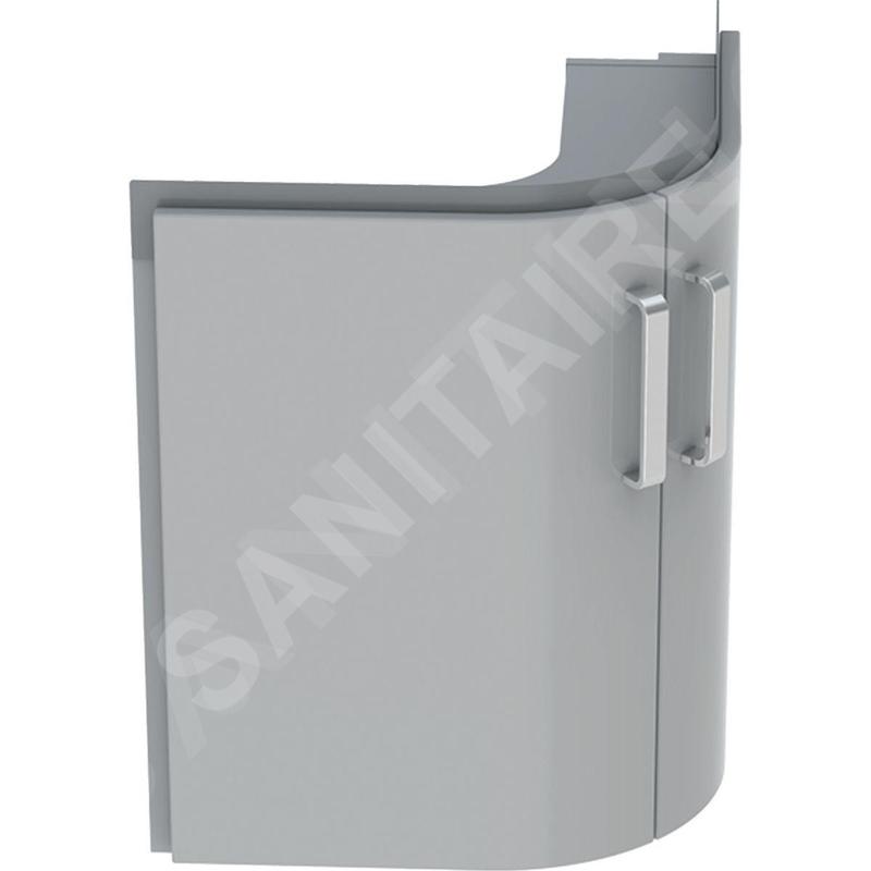 Geberit Selnova Compact - Meuble pour lavabo, 690x550x604 mm, 2 portes, gris brillant/ gris mat 501.485.00.1 Geberit Selnova Compact - Meuble pour lavabo, 690x550x604 mm, 2 portes, gris brillant/ gris mat 501.485.00.1