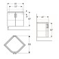 Geberit Selnova Compact - Meuble pour lavabo, 690x550x604 mm, 2 portes, gris brillant/ gris mat 501.485.00.1 Geberit Selnova Compact - Meuble pour lavabo, 690x550x604 mm, 2 portes, gris brillant/ gris mat 501.485.00.1