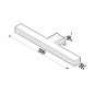 Jika Clear - Eclairage LED Moonbox New 300x30x38 mm, chrome H47J7303200001