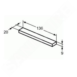 Ideal Standard i.Life A - Poignée de meubles 136 mm, noir mat T5324XG