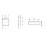 Geberit iCon - Armoire latérale 450x467x132 mm, ouverte, blanc brillant 502.323.01.1