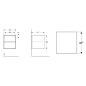 Geberit ONE - Armoire latérale 450x492x470 mm, ouverte, blanc brillant 505.079.00.1