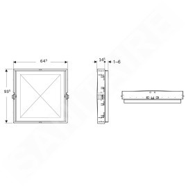 Geberit ONE - Boîte de montage 645x935x145 mm, pour armoire encastrée avec miroir Geberit ONE avec hauteur de 900 mm