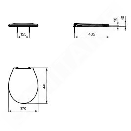 Ideal Standard Dolomite - Abattant WC, blanc W835001