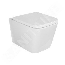 Geberit Kombifix - Set de bâti-support, cuvette Arkas et abattant softclose, plaque de déclenchement Sigma30, blanc/chrome