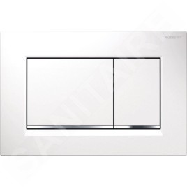 Geberit Kombifix - Set de bâti-support, cuvette Arkas et abattant softclose, plaque de déclenchement Sigma30, blanc/chrome