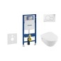 Geberit Duofix - Bâti-support pour WC suspendu avec plaque de déclenchement Sigma 01, blanc alpin + Villeroy Boch – cuvette et Geberit Duofix - Bâti-support pour WC suspendu avec plaque de déclenchement Sigma 01, blanc alpin + Villeroy Boch – cuvette et