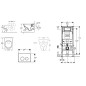 Geberit Duofix - Bâti-support pour WC suspendu avec plaque de déclenchement Sigma 01, blanc alpin + Villeroy Boch – cuvette et Geberit Duofix - Bâti-support pour WC suspendu avec plaque de déclenchement Sigma 01, blanc alpin + Villeroy Boch – cuvette et