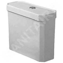Duravit 1930 - Réservoir de chasse d’eau, 430 mm x 175 mm, blanc - réservoir, raccordement à droite ou à gauche, avec
