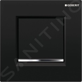 Geberit Systèmes de chasse d’eau - Panneau de commande urinoir Type30, noir / chrome brillant 116.017.KM.1