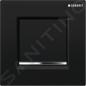Geberit Systèmes de chasse d’eau - Panneau de commande urinoir Type30, noir / chrome brillant 116.017.KM.1