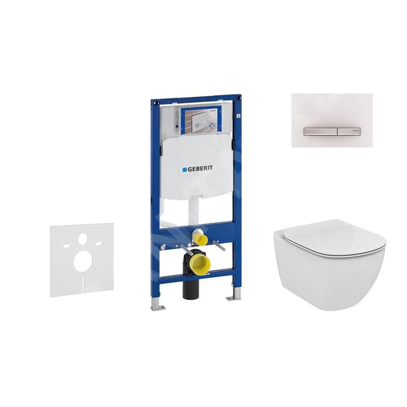 Geberit Duofix - Bâti-support pour WC suspendu avec plaque de déclenchement Sigma50, blanc alpin+ Ideal Standard Tesi - cuvette Geberit Duofix - Bâti-support pour WC suspendu avec plaque de déclenchement Sigma50, blanc alpin+ Ideal Standard Tesi - cuvette