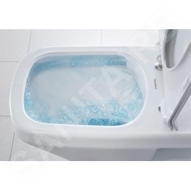 Duravit DuraStyle - WC suspendu avec abattant softclose, Rimless, avec WonderGliss, blanc alpin 45510900A11