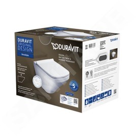 Duravit DuraStyle - WC suspendu avec abattant softclose, Rimless, avec WonderGliss, blanc alpin 45510900A11