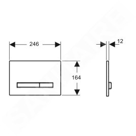 Geberit Sigma50 - Plaque de déclenchement, easy to clean, laiton brossé 115.672.QF.2