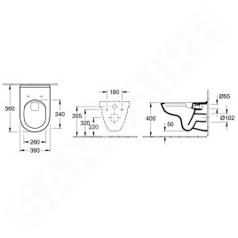 Villeroy & Boch O.novo - WC suspendu, DirectFlush, AntiBac, CeramicPlus, blanc alpin 5660R0T2