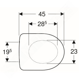 Geberit Selnova - Abattant WC, duroplast, blanc 500.330.01.1