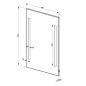 Aqualine Accessoires - Miroir avec éclairage LED, 600x800 mm ATH6