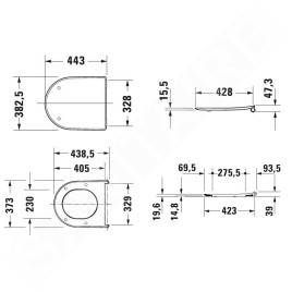Duravit Soleil by Starck - abattant WC, Softclose, blanc 0026490000