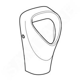 Geberit Selnova - Urinoir Trigonal, arrivée derrière, blanc 501.666.00.1