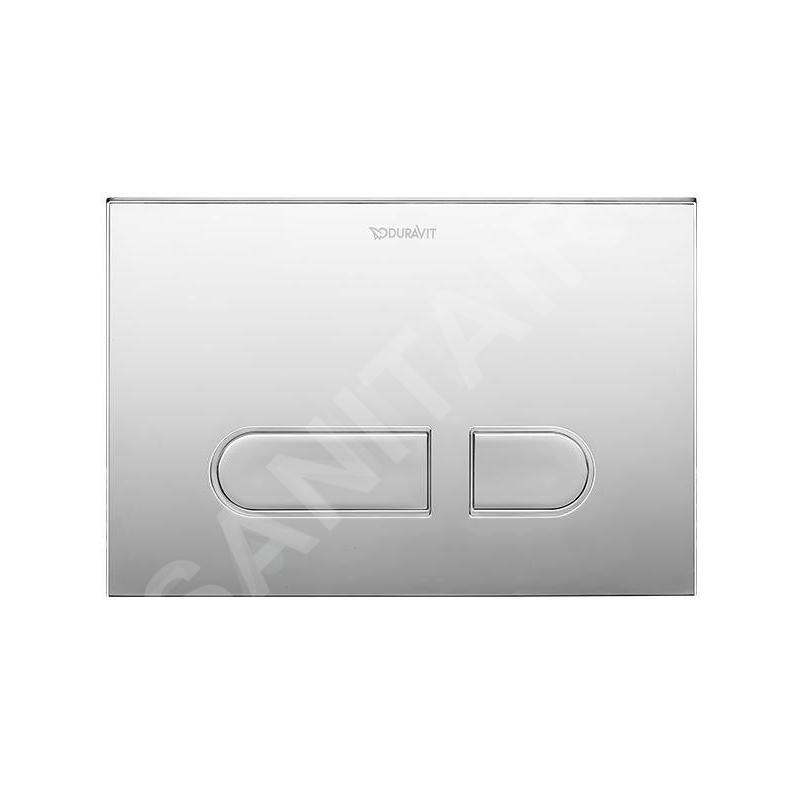 Duravit DuraSystem - Plaque de déclenchement A1 pour les toilettes, chrome brillant WD5001021000