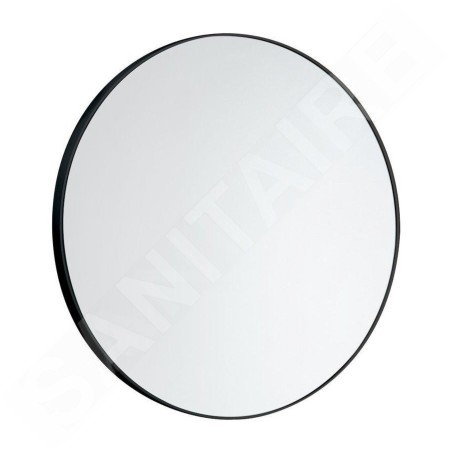 Aqualine Miroirs - Miroir, diamètre 600 mm, noir mat 6000