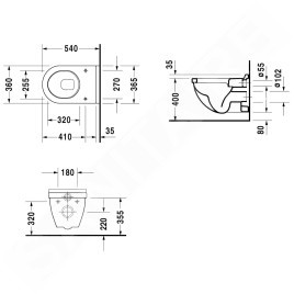 Duravit Starck 3 - WC suspendu, abattant SoftClose, blanc alpin 42000900A1
