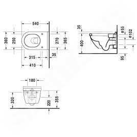 Duravit Starck 3 - WC suspendu, abattant SoftClose, blanc alpin 42250900A1