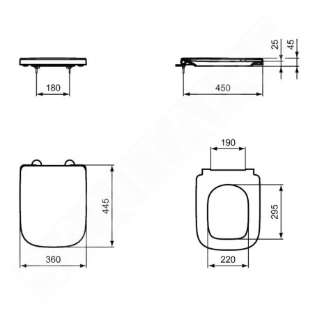 Ideal Standard i.Life B - Abattant WC wrapover, softclose, blanc T468301