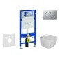 Geberit Duofix - Set de bâti-support, cuvette Gaia et abattant softclose, plaque de déclenchement Sigma01, chrome mat laqué Geberit Duofix - Set de bâti-support, cuvette Gaia et abattant softclose, plaque de déclenchement Sigma01, chrome mat laqué