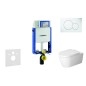 Geberit Kombifix - Ensemble bâti-support, cuvette de toilette et siège ME by Starck, Rimless, SoftClose, plaque Sigma01, blanc Geberit Kombifix - Ensemble bâti-support, cuvette de toilette et siège ME by Starck, Rimless, SoftClose, plaque Sigma01, blanc