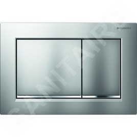 Geberit Omega30 - Plaque de déclenchement, easy to clean, chrome mat/chrome brillant 115.080.JQ.1