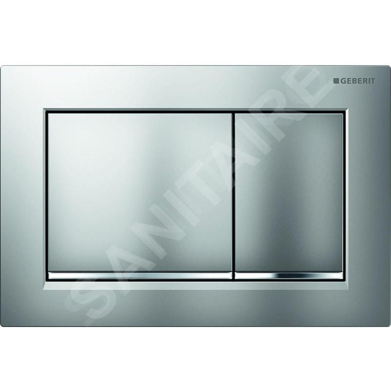 Geberit Omega30 - Plaque de déclenchement, easy to clean, chrome mat/chrome brillant 115.080.JQ.1