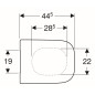 Geberit Selnova Square - Abattant WC, duroplast, blanc 501.555.01.1