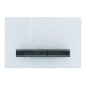 Geberit Sigma50 - Plaque de déclenchement 2 touches, blanc / chromé noir 115.671.11.2
