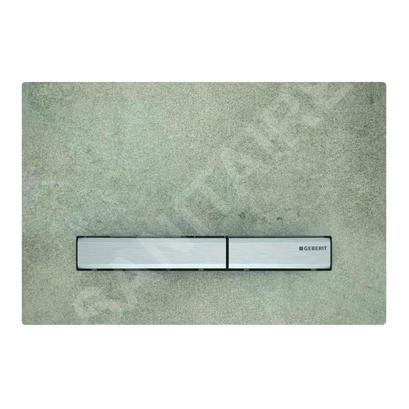 Geberit Sigma50 - Plaque de déclenchement 2 touches, décor béton / chrome 115.788.JV.2