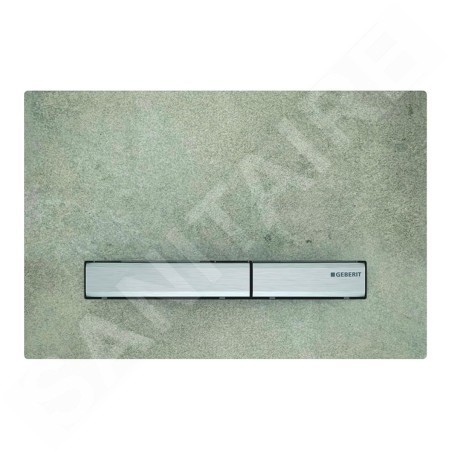 Geberit Sigma50 - Plaque de déclenchement 2 touches, décor béton / chrome 115.788.JV.2