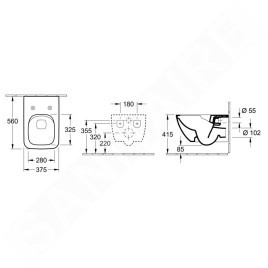 Villeroy & Boch Venticello - WC suspendu, DirectFlush, blanc alpin 4611R001