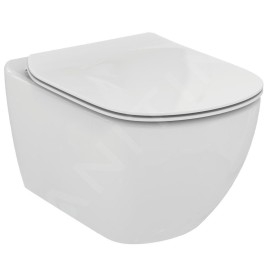 Geberit Duofix - Bâti-support pour WC suspendu avec plaque de déclenchement Sigma30, chrome mat/chrome + Ideal Standard Tesi -