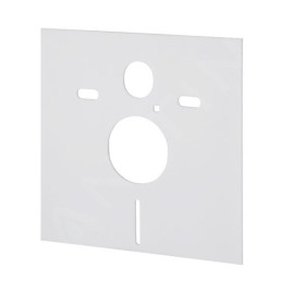 Geberit Duofix - Bâti-support pour WC suspendu avec plaque de déclenchement Sigma30, chrome mat/chrome + Ideal Standard Tesi -