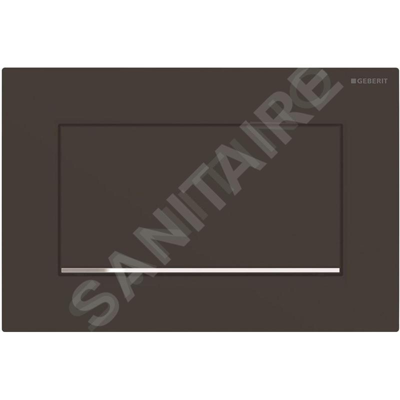 Geberit Sigma30 - Plaque de déclenchement Sigma30, rinçage Start/Stop, noir mat/chrome 115.893.14.1