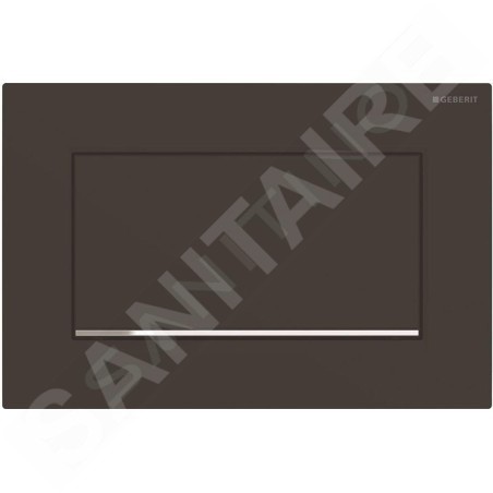 Geberit Sigma30 - Plaque de déclenchement Sigma30, rinçage Start/Stop, noir mat/chrome 115.893.14.1