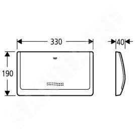 Grohe Accessoires - Plaque de déclenchement, chrome mat 37053P00