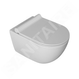 kielle Genesis - Ensemble bâti-support, cuvette Gaia, abattant WC softclose et plaque Gemini II, noir mat / chrome 30505SZ08