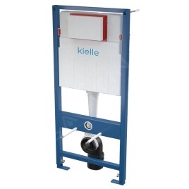 kielle Genesis - Set de bâti-support, cuvette Arkas I et abattant softclose, plaque de déclenchement Gemini III, noir mat