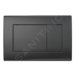 kielle Genesis - Set de bâti-support, cuvette Arkas I et abattant softclose, plaque de déclenchement Gemini III, noir mat