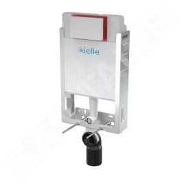 kielle Genesis - Set de bâti-support, cuvette Arkas I et abattant softclose, plaque de déclenchement Gemini IV, noir mat