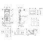 Geberit Duofix - Ensemble bâti-support, cuvette de toilette et siège ME by Starck, Rimless, SoftClose, plaque Sigma30,