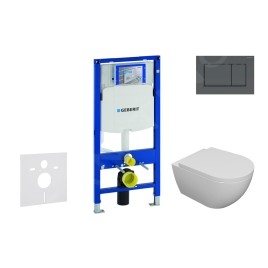 Geberit Duofix - Set de bâti-support, cuvette Oudee et abattant softclose, plaque de déclenchement Sigma30, noir mat/noir