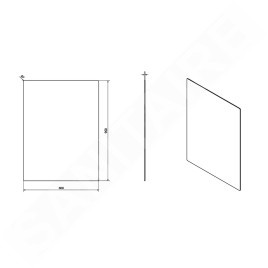 Sapho Plain - Miroir 600x900 mm 1501-28